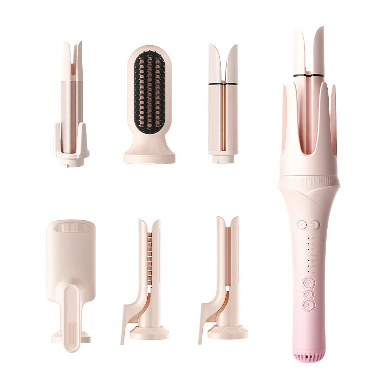 Multi-functional Automatic Curling Iron Interchangeable Heads 100 Million Negative Ions Anti-scald Hair Styler for Women